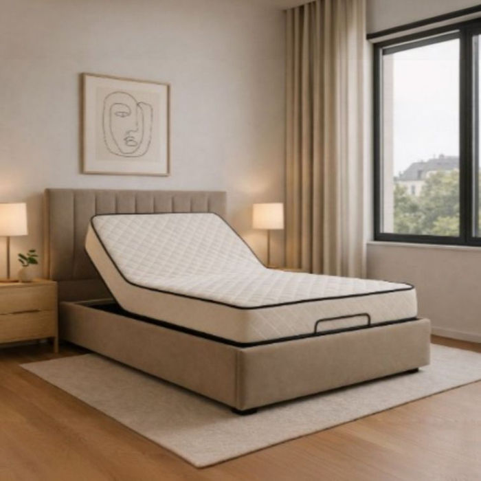 Cama articulada Praga con tapizado flotante