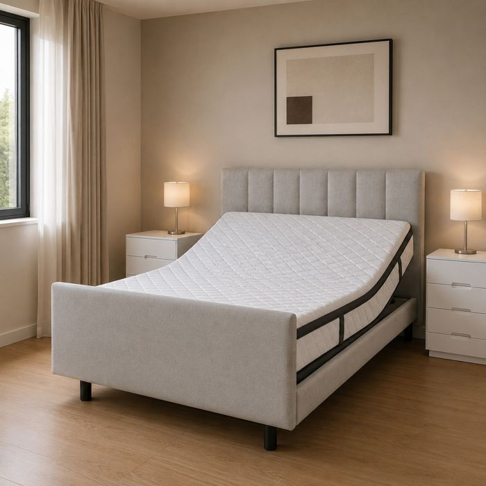 cama articulada electrica kreard modelo budapest en dormitorio moderno
