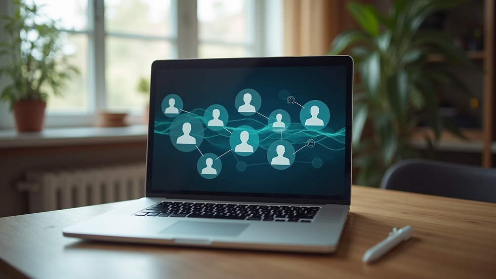 Close-up view of a laptop screen showing an online lesson interface