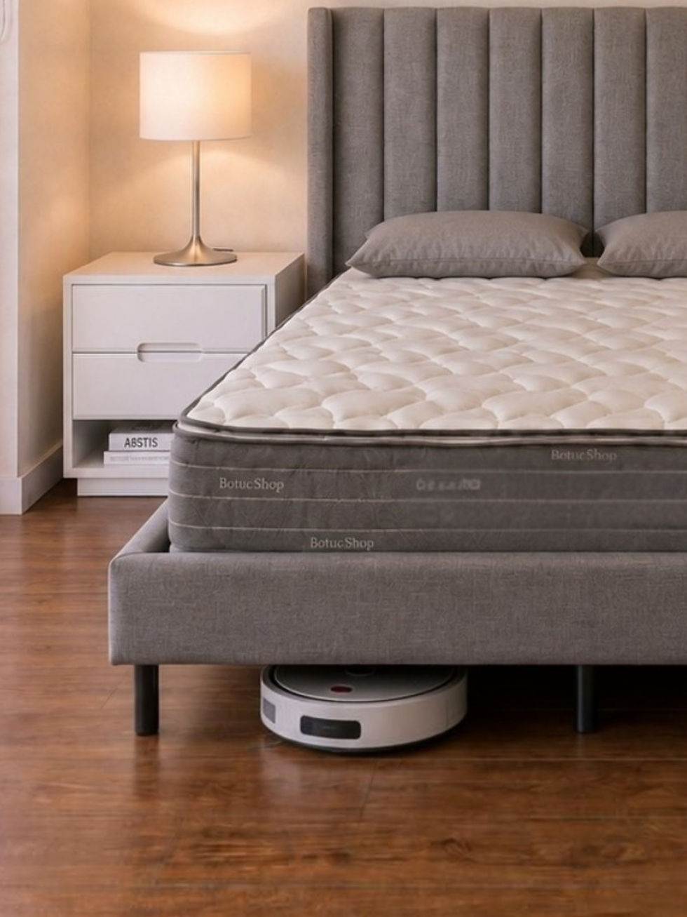 Miniatura: Cama con respaldo tapizado Tribeca