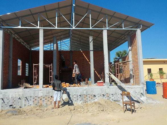 Construction du Sreyka Smile Daycare centre, inauguré en 2016