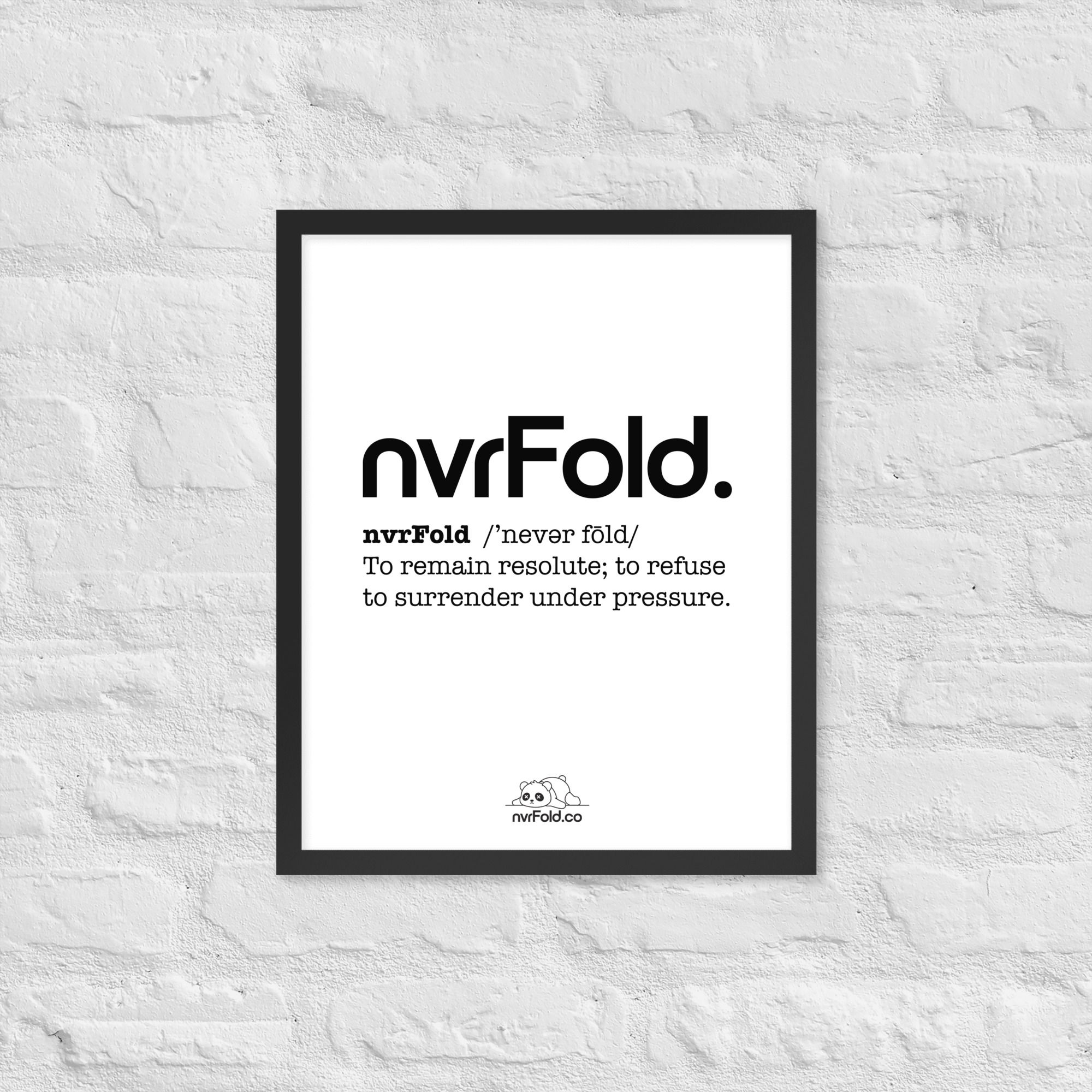 NVRFOLD - FRAME POSTER