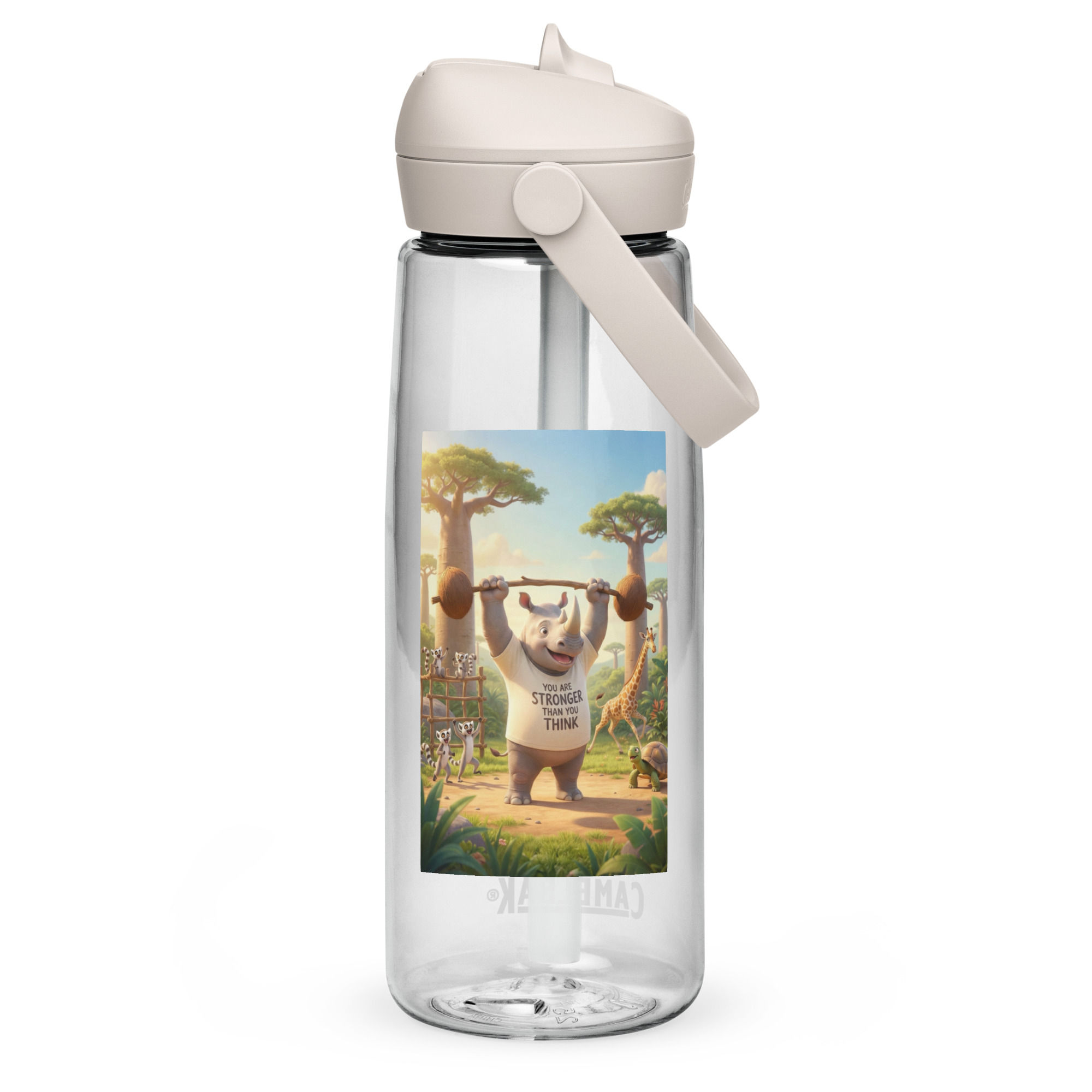 YOU ARE STRONGER THAN YOU THINK - FLIP STRAW WATER BOTTLE