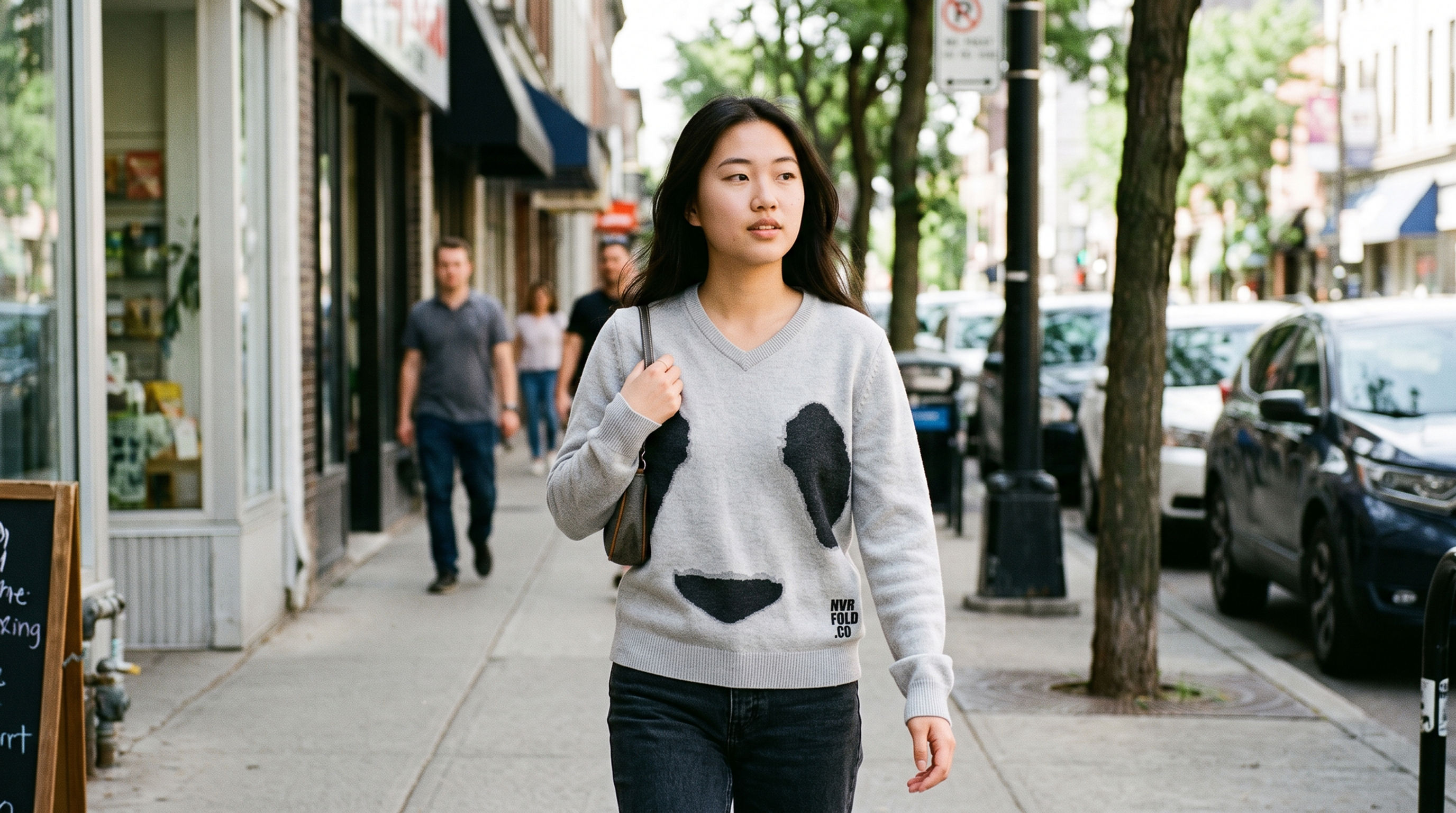 NVRO ABSTRACT - KNITTED CREW-NECK SWEATER