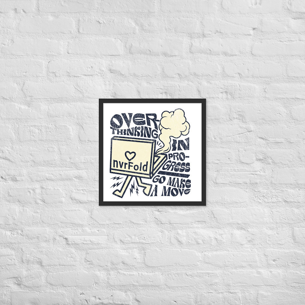 Thumbnail: OVERTHINKING IN PROGRESS - FRAMED POSTER HORIZONTAL