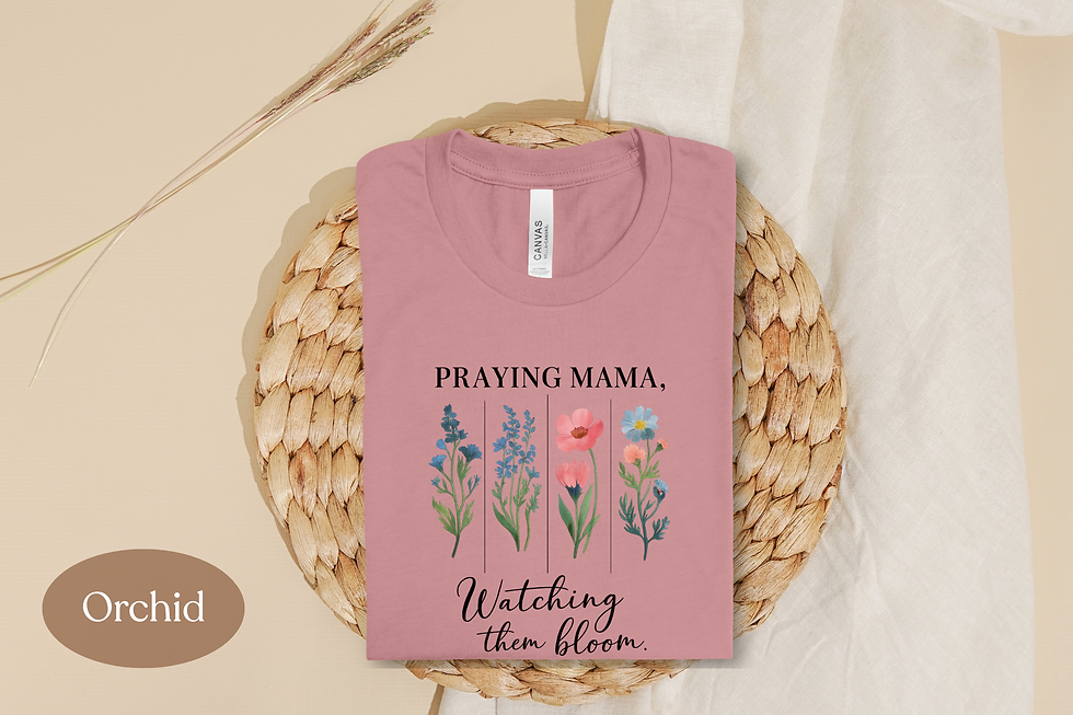 Thumbnail: Praying Mama Shirt – Minimalist Floral Tee Watching Them Bloom with Love