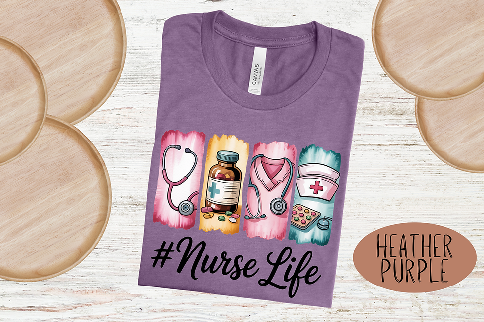 Thumbnail: Nurse Life Shirt – Colorful Image Graphic Tee for Nurses & Healthcare Heroes