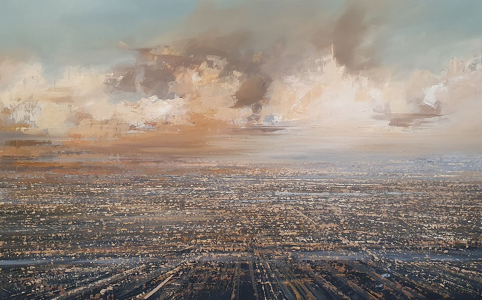 Cité aux mur tissés de rêves 160 x 100 cm Jean-Baptiste Lyonnet