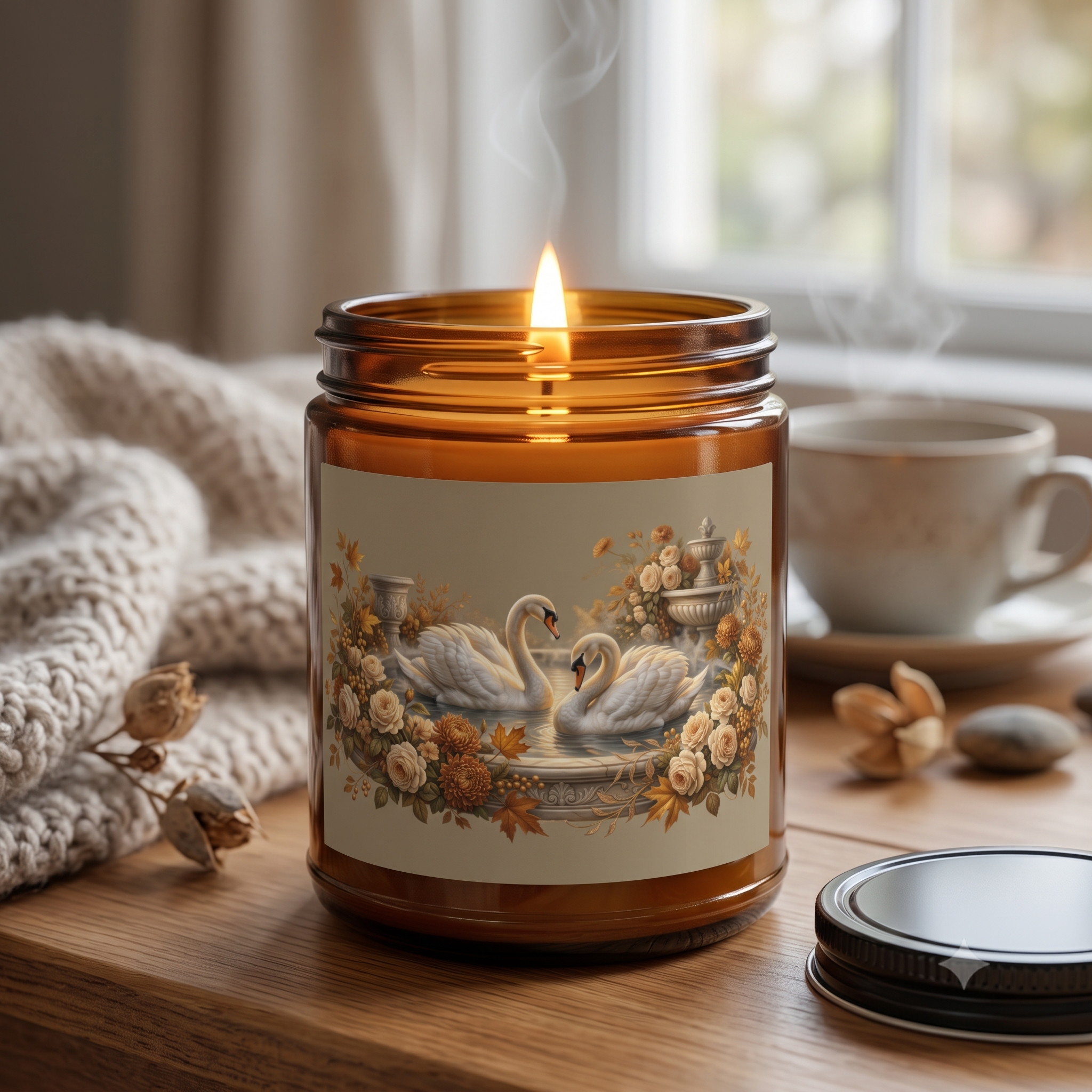 Eco-Friendly Swan Bouquet Candle