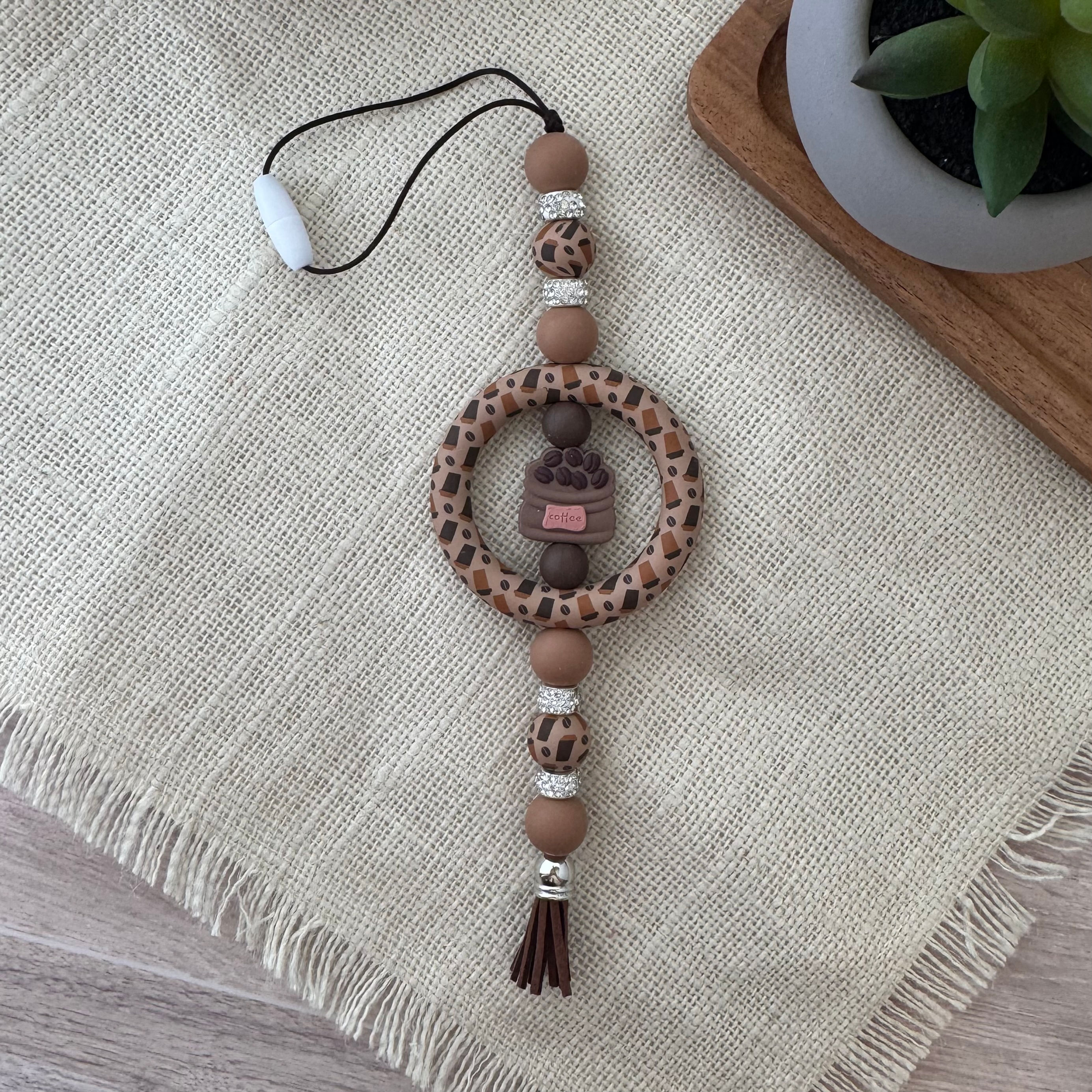 Coffee Bean Bliss Car Charm