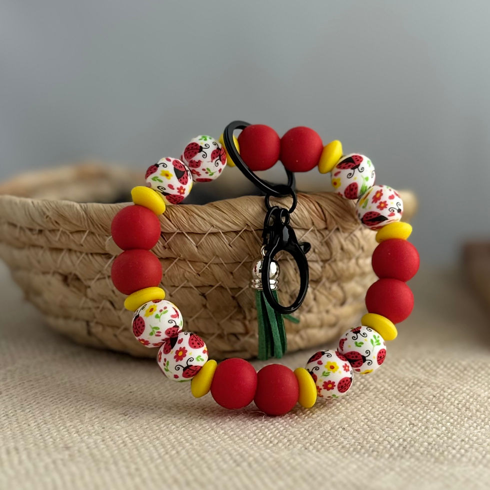 Ladybug Sunshine Wristlet Keychain