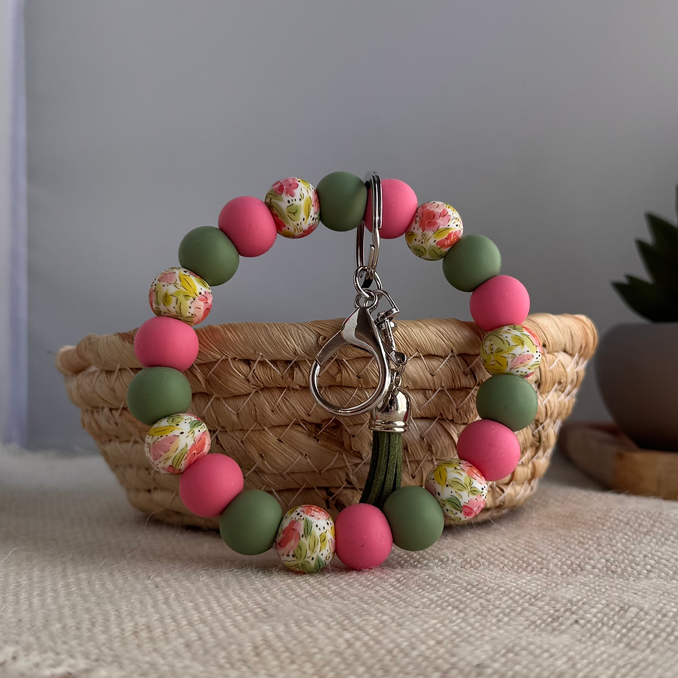 Sweet Hibiscus Wristlet Keychain