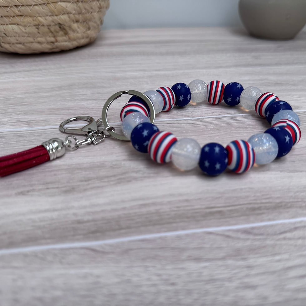 Thumbnail: Stars and Stripes Wristlet Keychain
