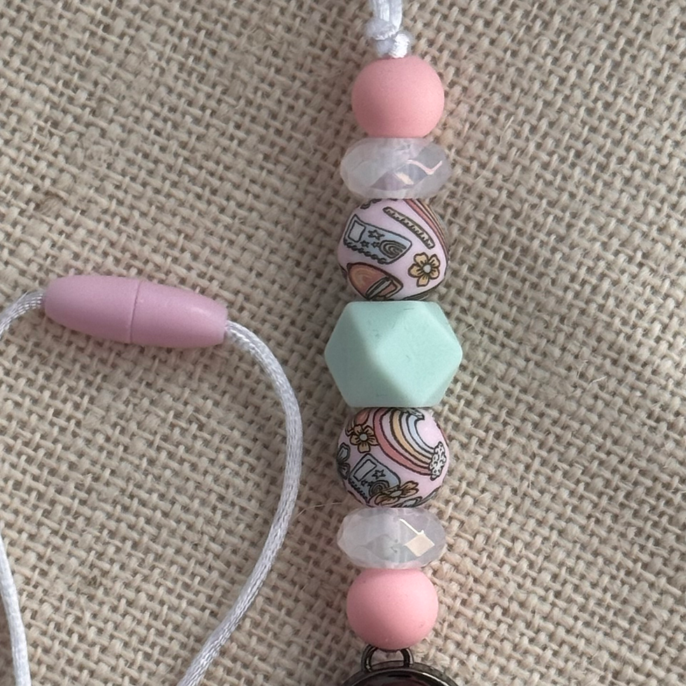 School Vibes Beaded Lanyard