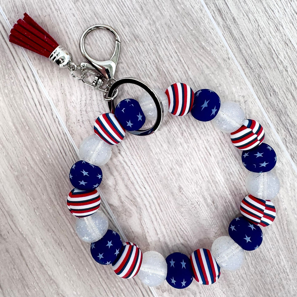 Thumbnail: Stars and Stripes Wristlet Keychain
