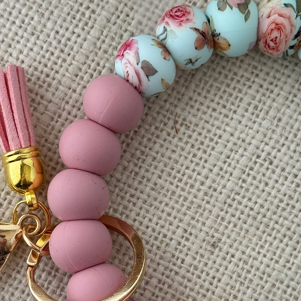 Thumbnail: Sage Rose Wristlet Keychain