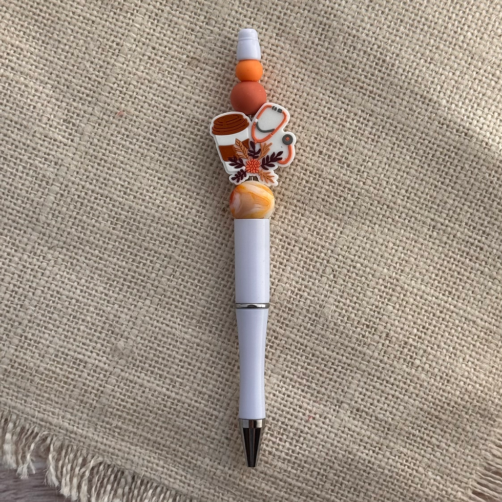 Caffeine Check Up Beaded Pen