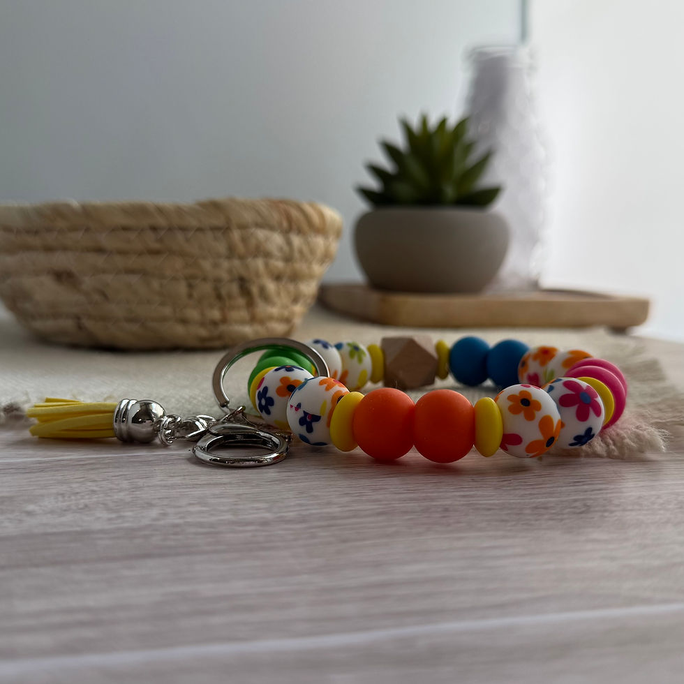 Flower Power Wristlet Keychain
