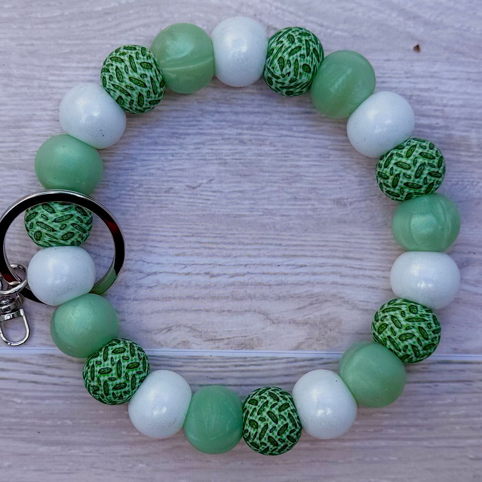 Thumbnail: Pickles and Pearls Wristlet Keychain