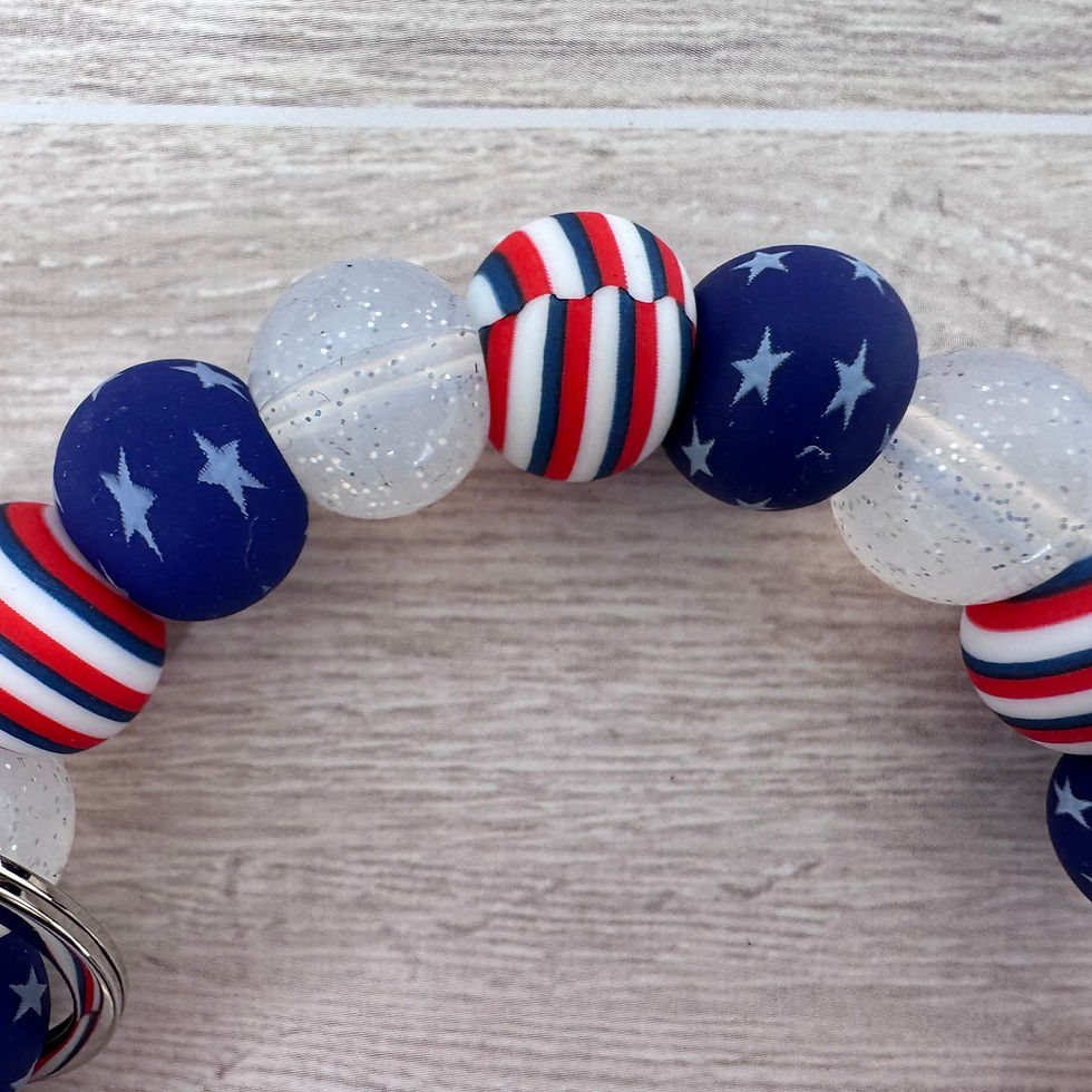 Thumbnail: Stars and Stripes Wristlet Keychain