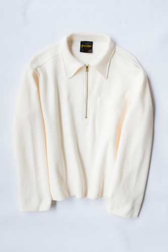 Factor's Preemo Zip Sweats in Ivory Double Faced Cotton | Factor's