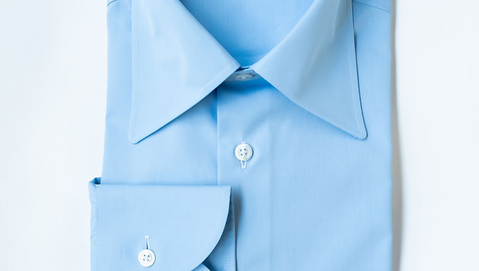 Factor's LS Dress Shirt in Blue Poplin