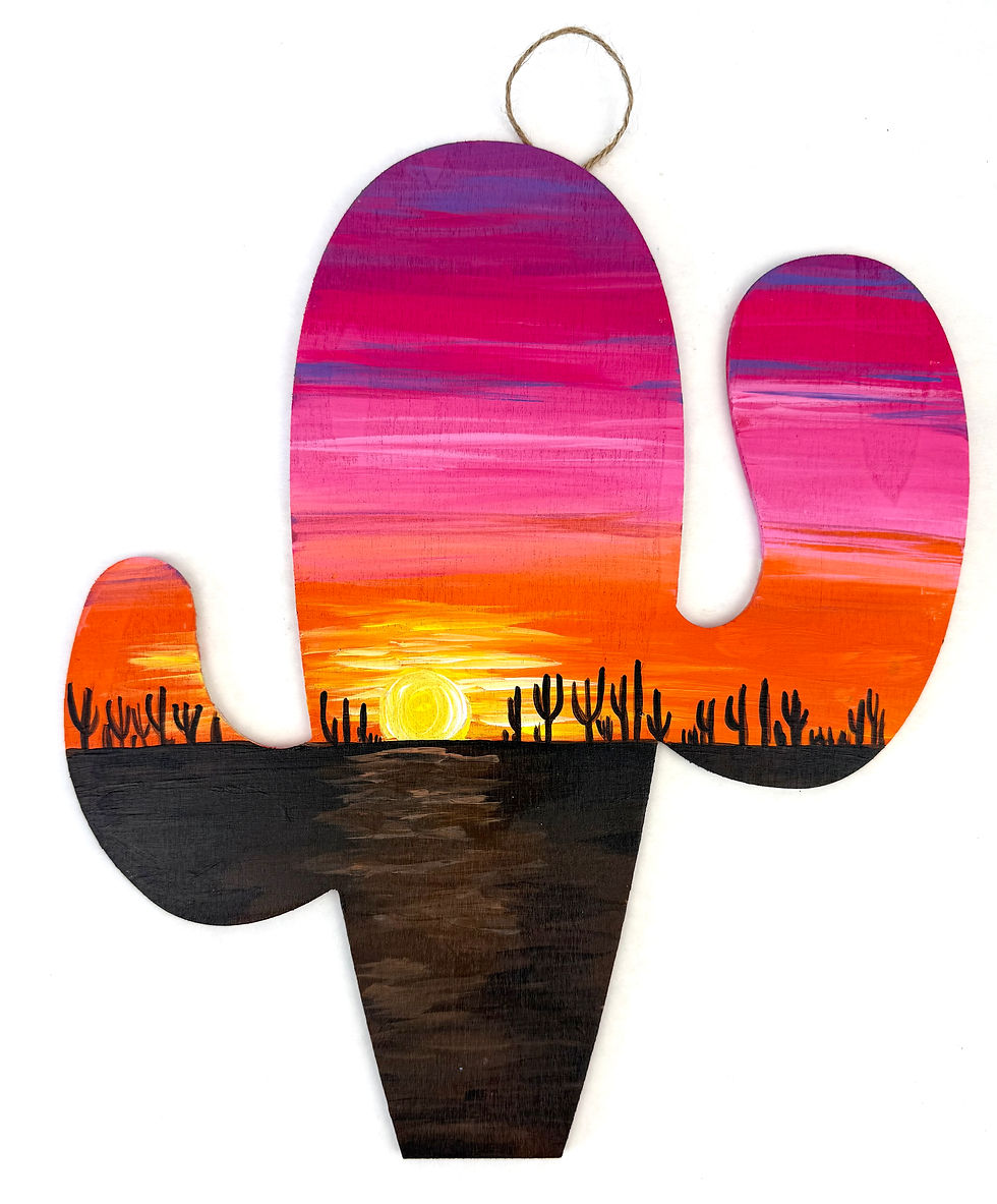 Mini Summer Camp: Desert Sunset Cactus Hanger