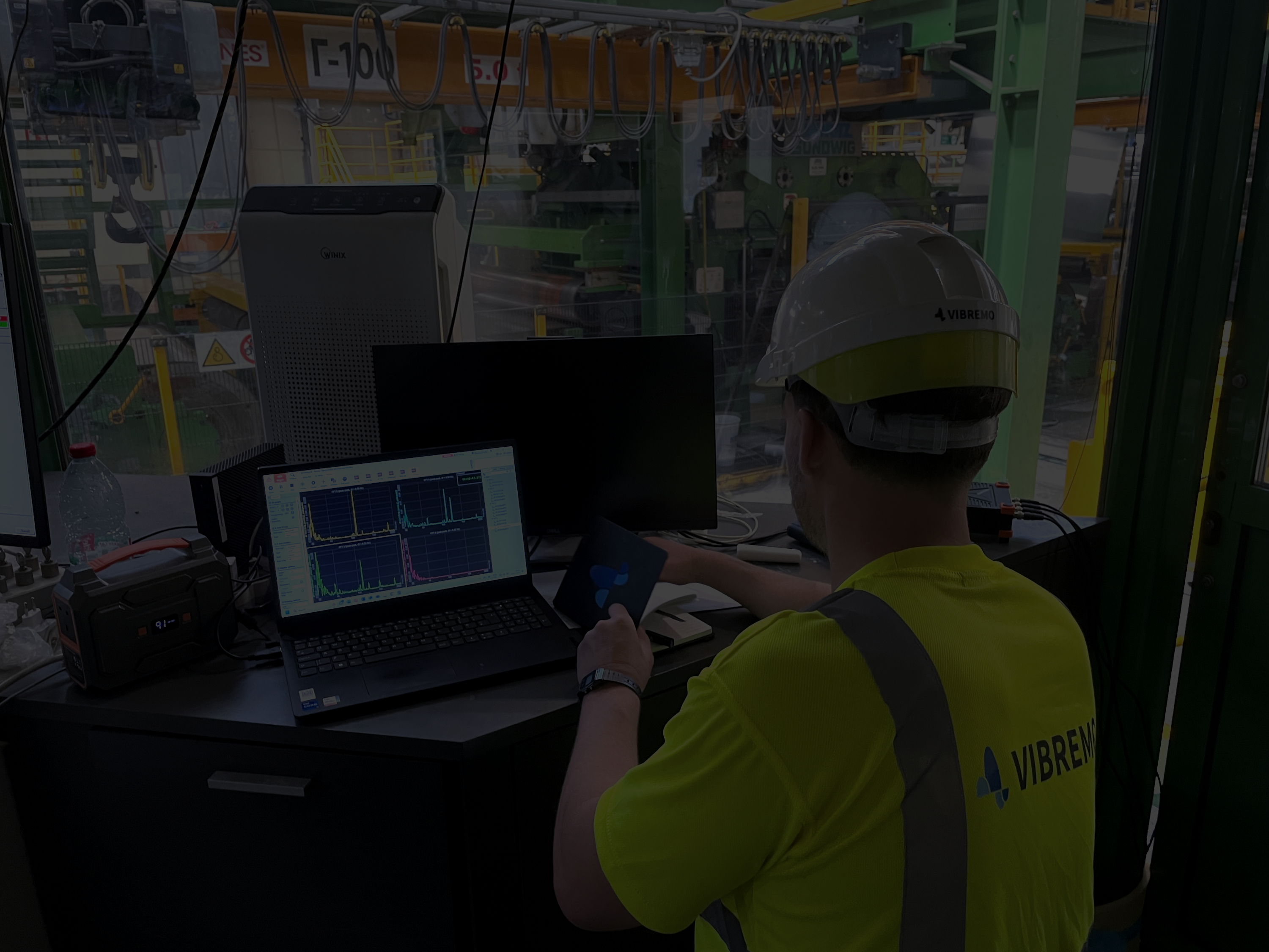 Vibremo engineer analysing data