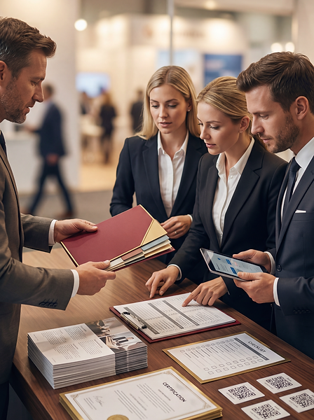 Generate_a_high_end__cinematic_corporate_photo_representing_a__trade_fair_document_kit__ha