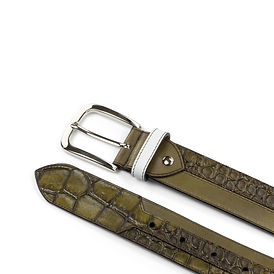 Marseille - Painted Croco Olive-Painted Calf Olive-Box Calf White-Ang3.jpg