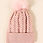 Thumbnail: Pom Pom Hat with Custom Engraved Leather Patch