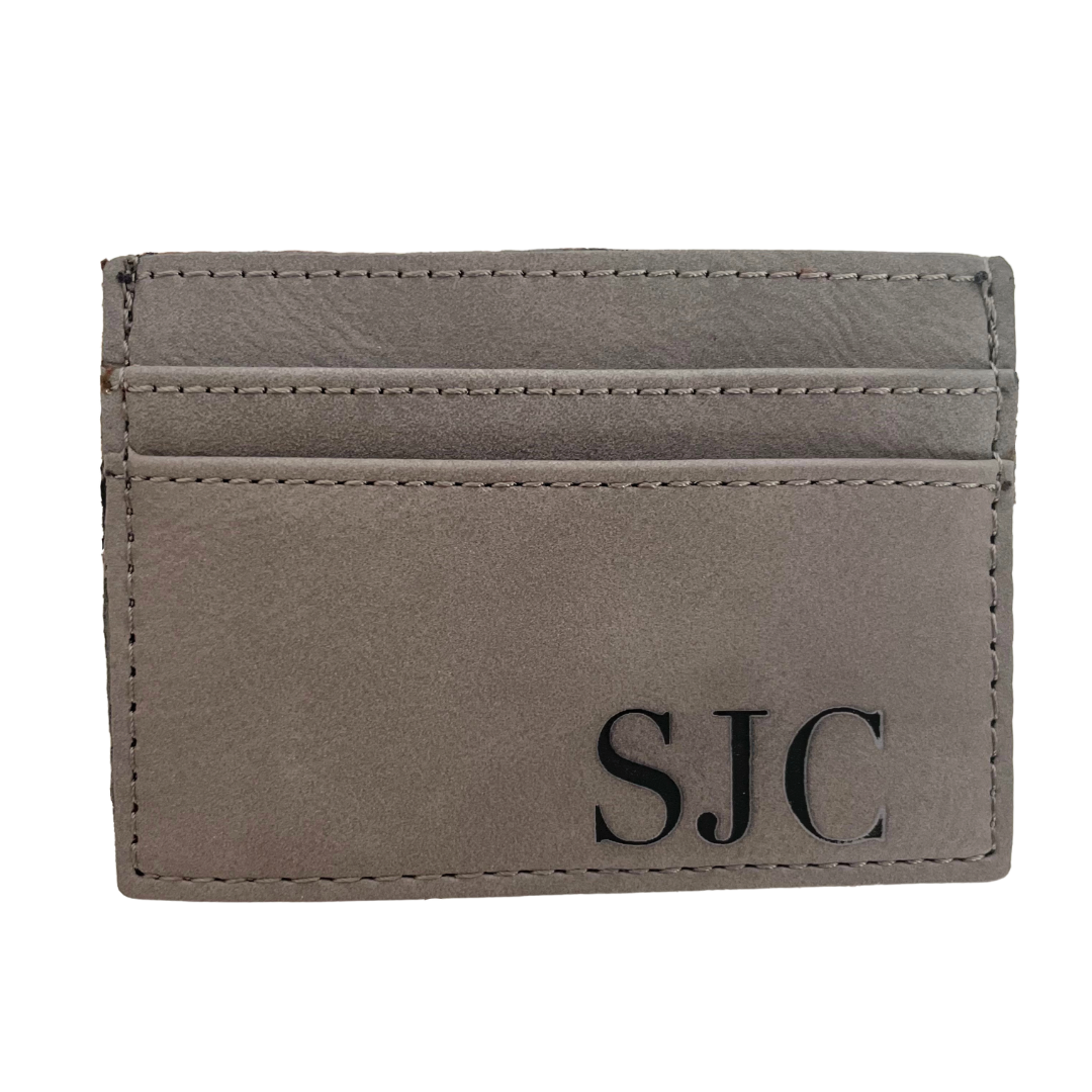 Engraved Card Wallet with Money Clip