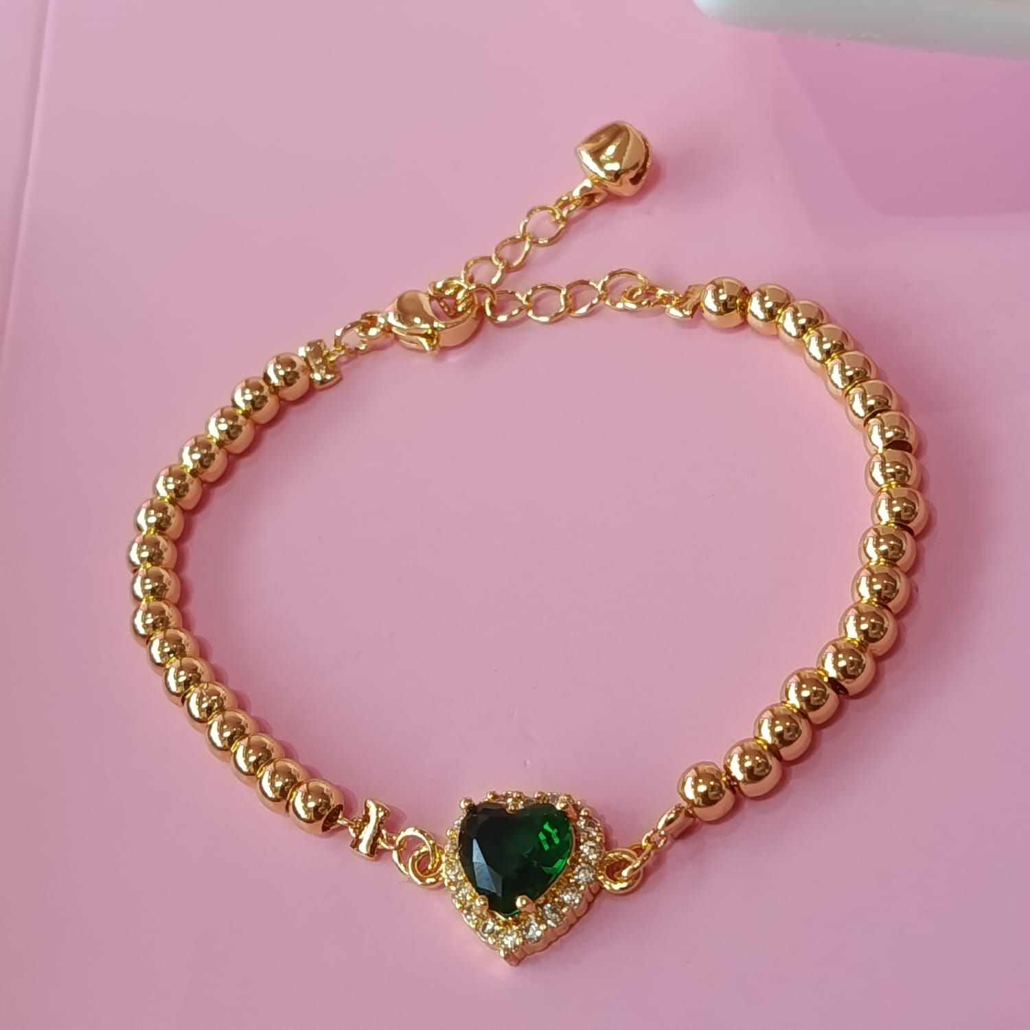 PULSERA CORA VERDE CIRCONES