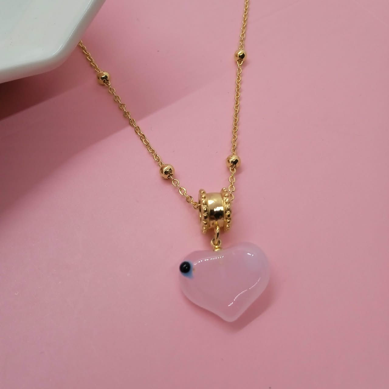 CADENA CORA ROSA OJO TURCO