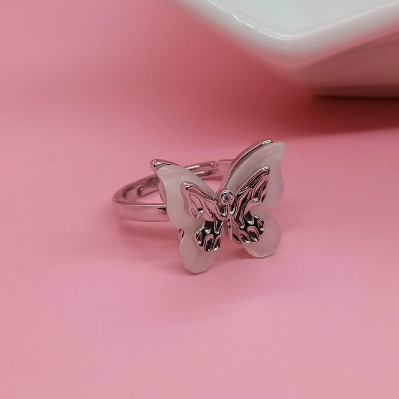 ANILLO MARIPOSA BLANCA