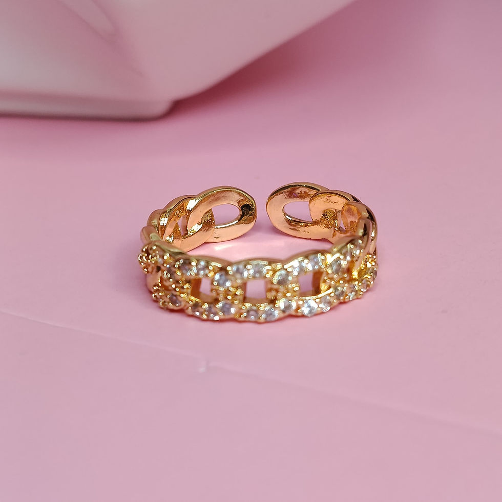 ANILLO ESLABONES CON CIRCONES CRISTAL AN544