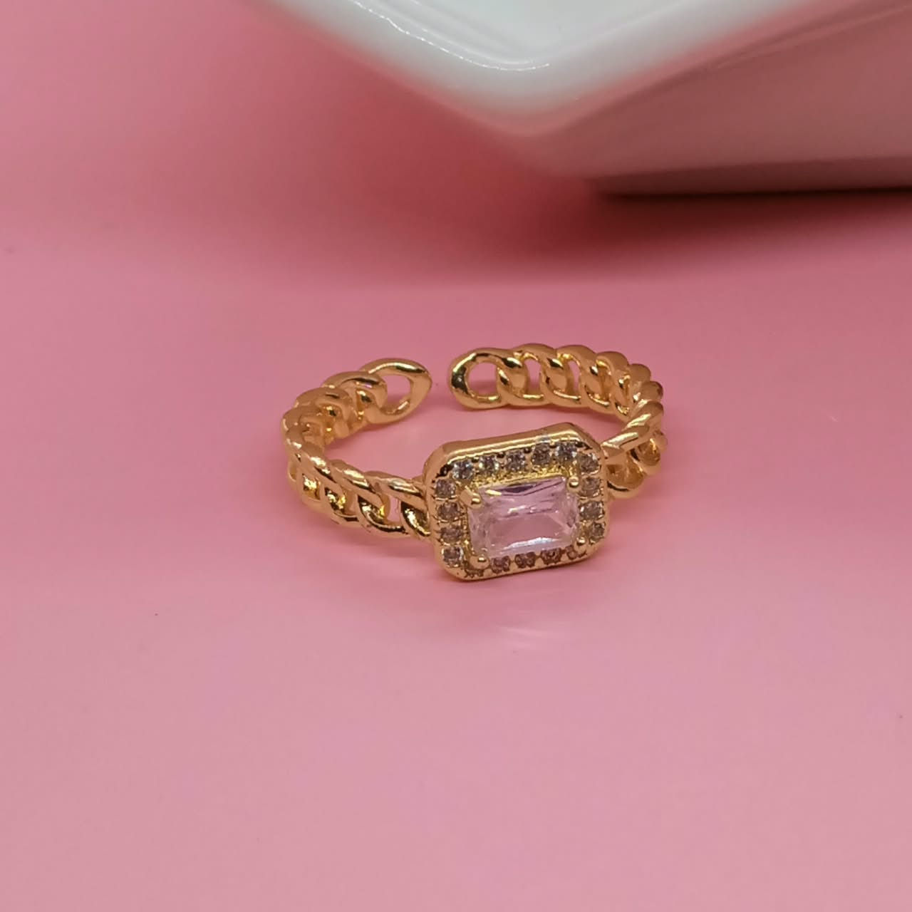 ANILLO ESLABONES CRISTAL