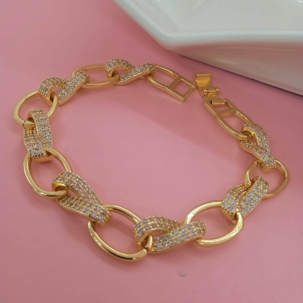 PULSERA ESLABÓN CIRCONES