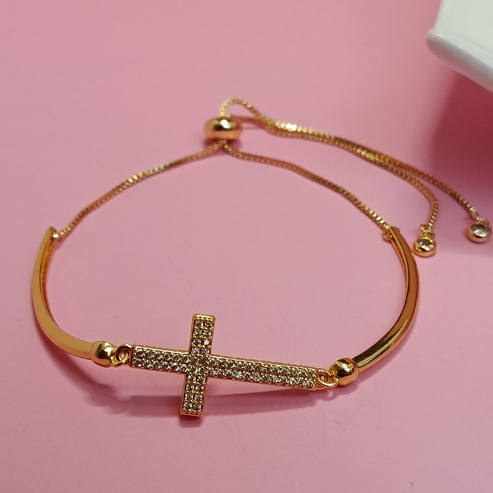 PULSERA CRUZ CIRCONES PUL646