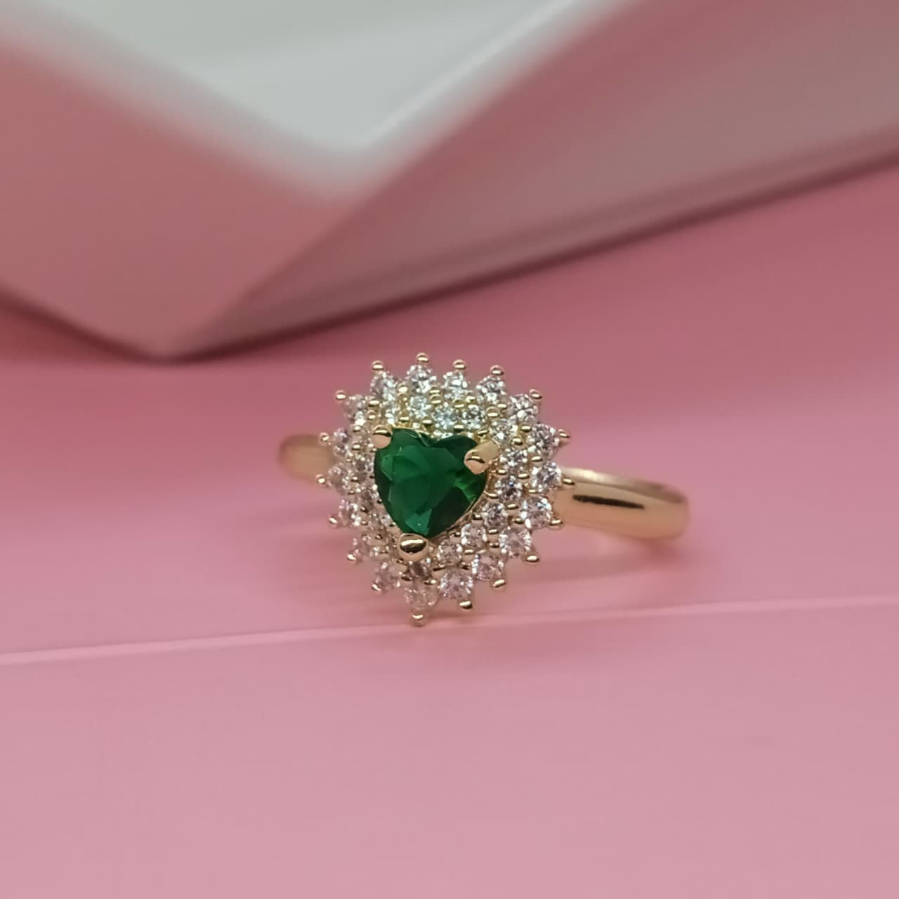 ANILLO CIRCONES CORA VERDE
