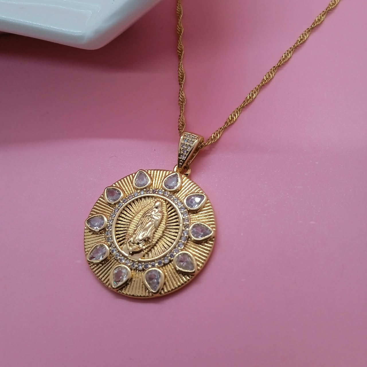 CADENA MAXI VIRGEN CRISTALES