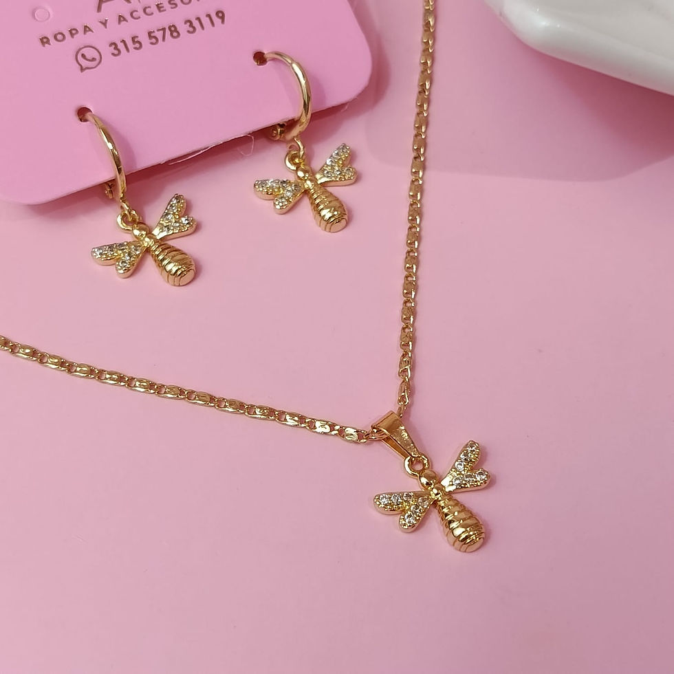 CADENA LIBELULA CIRCONES + CANDONGA CAD10