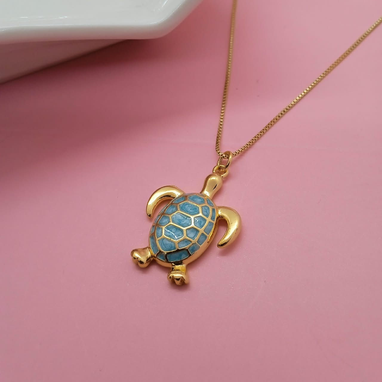 CADENA TORTUGA TURQUESA