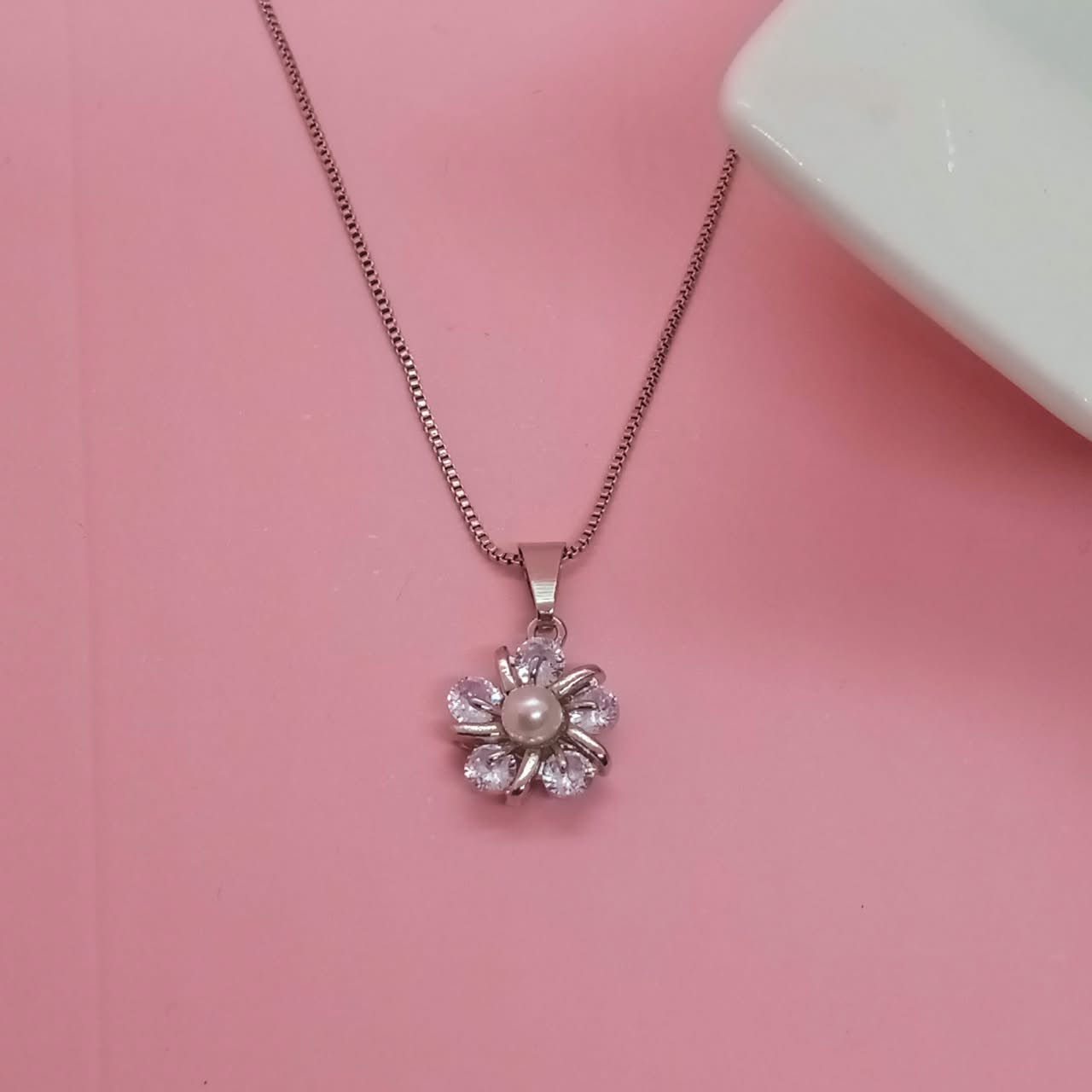 CADENA FLOR PERLA