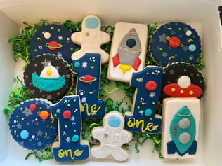 Decorated Sugar Cookies for a First Birthday