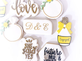 Decorated Sugar Cookies for an Engagement Party