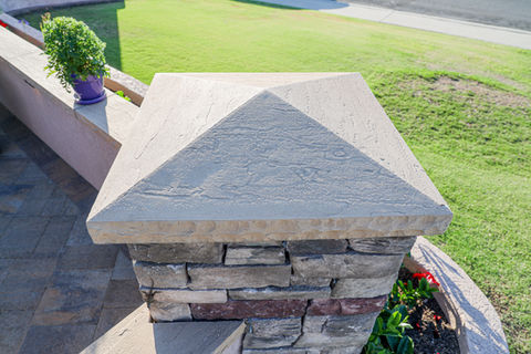 Hillside Pavers Orange County California Natural Stone Pillar