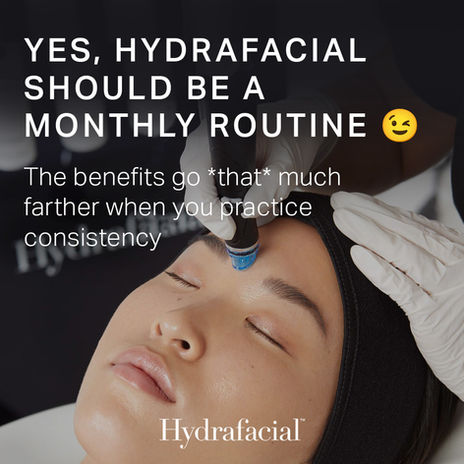 Hydrafacial wand infusing Korean skincare serums into client’s skin.