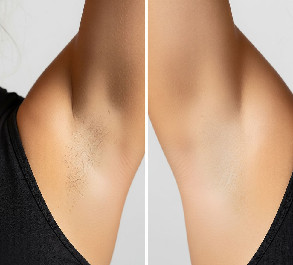 Smooth underarms after waxing treatment in Lake Charles, LA