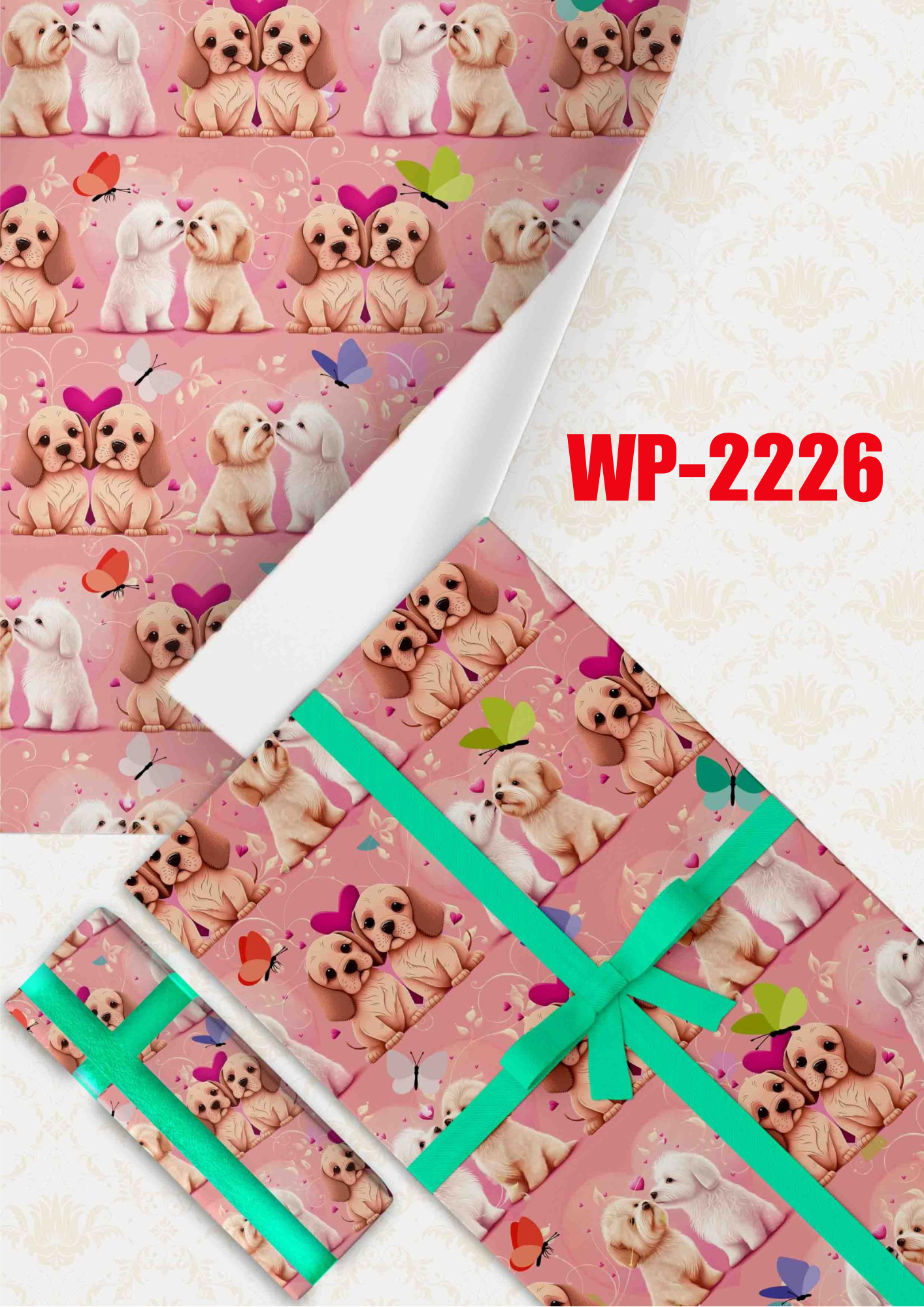 Adorable Puppy Love Wrapping Paper – WP-2226